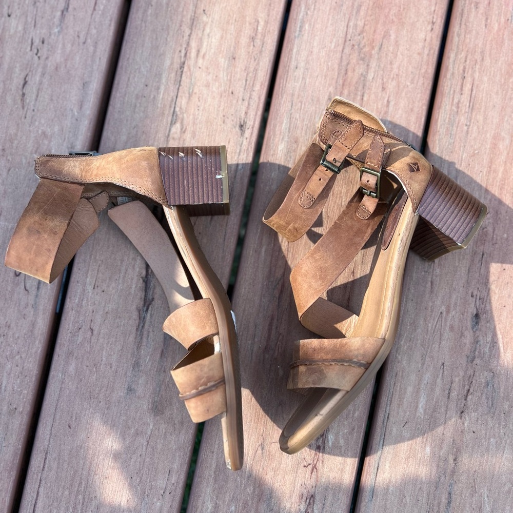 Sperry Women's Adelia York Heeled Sandal - Brown - Size 8.5 - Picture 2 of 6
